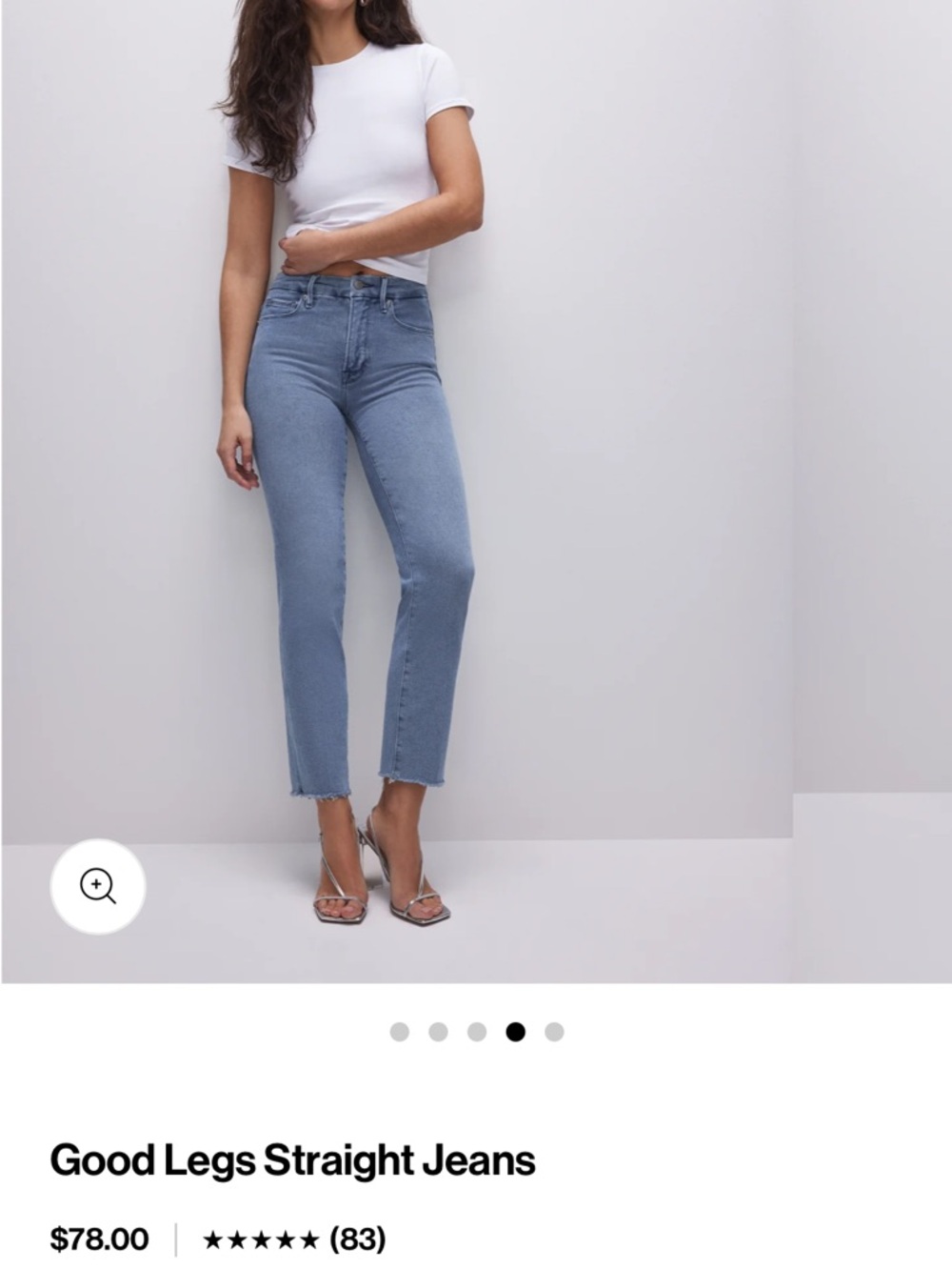 Good American - Good Legs Straight Jeans - Light Wash - Picture 4 of 10